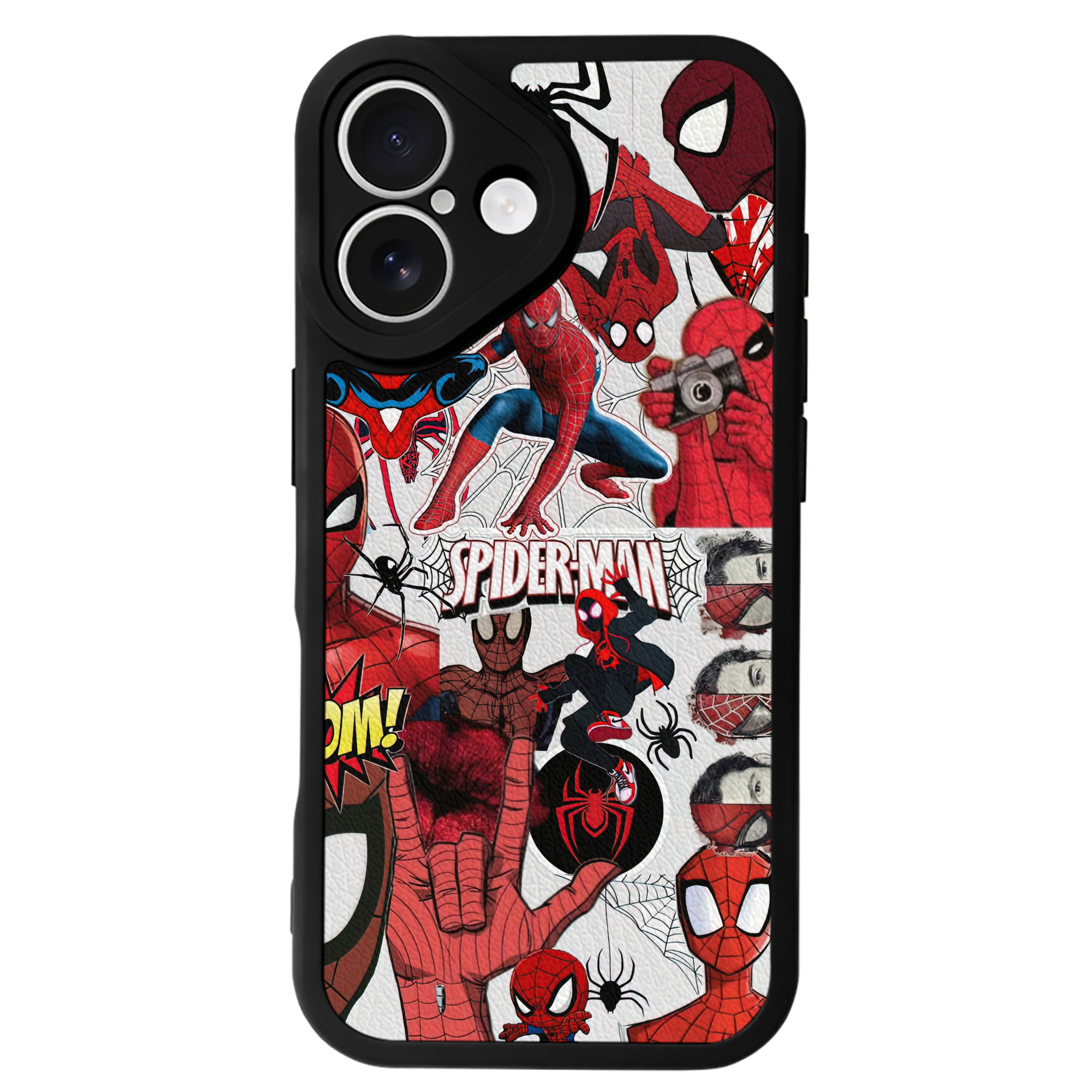 （画像用） Spider Man スパイダーマン 【iPhone 16シリーズ対応】シリコンスマホケース（レザー調） 材質：シリコン